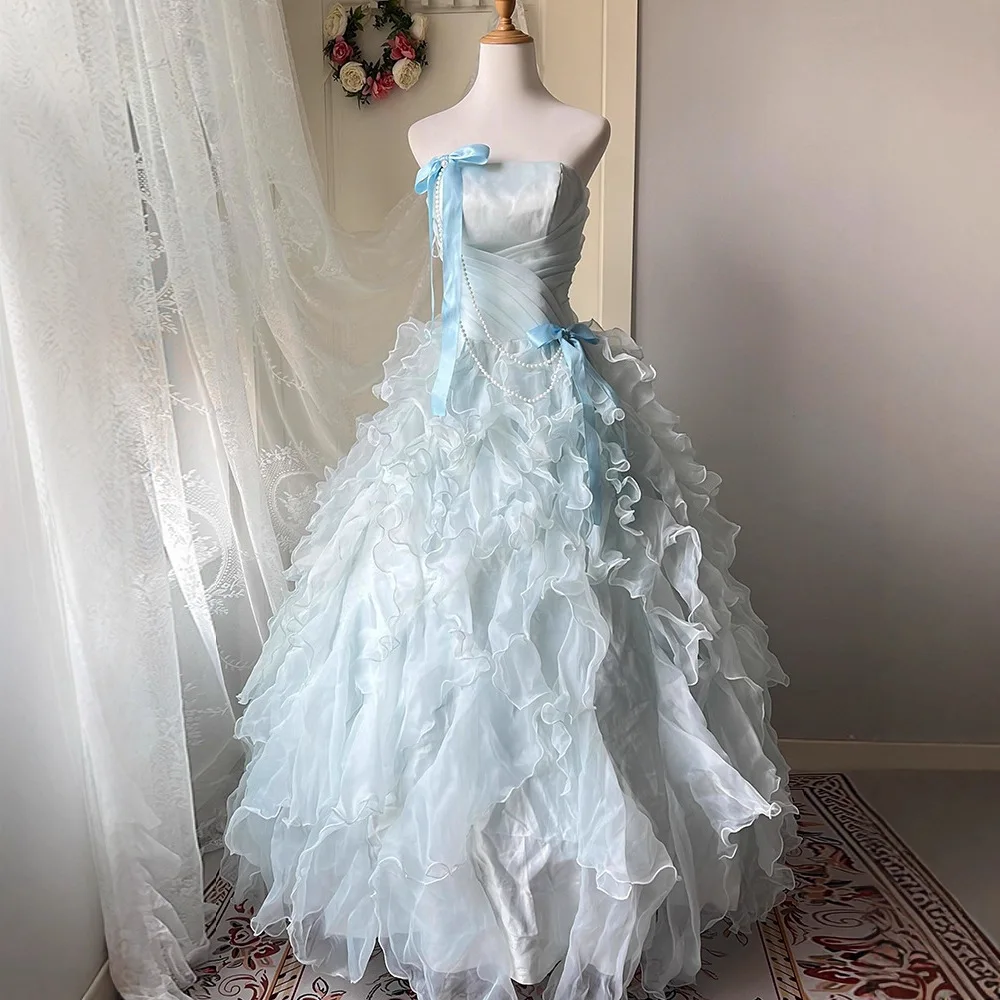 

Синее платье для выпускного вечера с пышной юбкой, вечернее платье для женщин, одно плечо, шелковая ткань со средней талией, церемония для взрослых, день рождения, пар