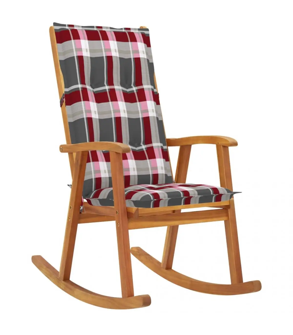 Rocking Chair with cushions solid acacia wood