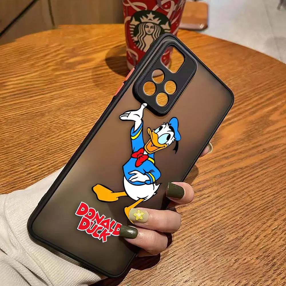 Matte Phone Case For Redmi NOTE 12 11 10 11S 10S 9 9S 9T 8 7 6 5 4 PRO PLUS 4G 5G Case Funda Shell Funny Donald Duck And Daisy