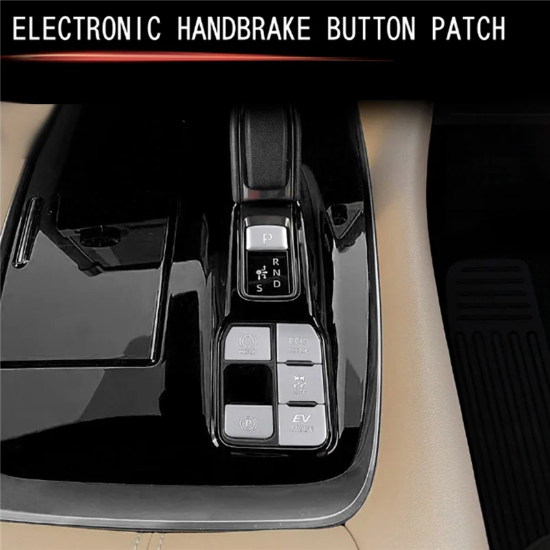 Car Electronic Handbrake Button Sticker Aluminum For Toyota ALPHARD 40 Series Gear Button Sticker High-End Version Silver