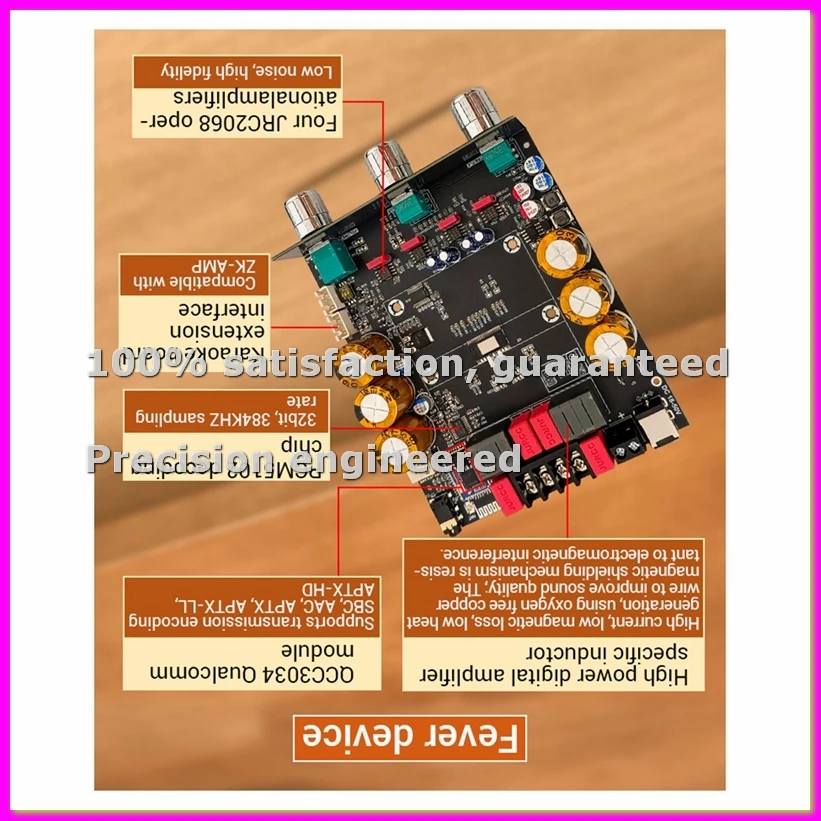 

Новая цифровая плата усилителя мощности Bluetooth 3002TPRO QCC3034, 2.0-канальная, без потерь, 300Вт+300Вт, B-ELEC