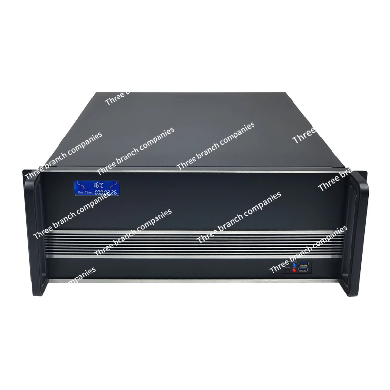 4U Chassis Standard Rack Aluminum Panel Temperature Control Screen ATX Large Board 3.0USB Industrial Computer Video Server