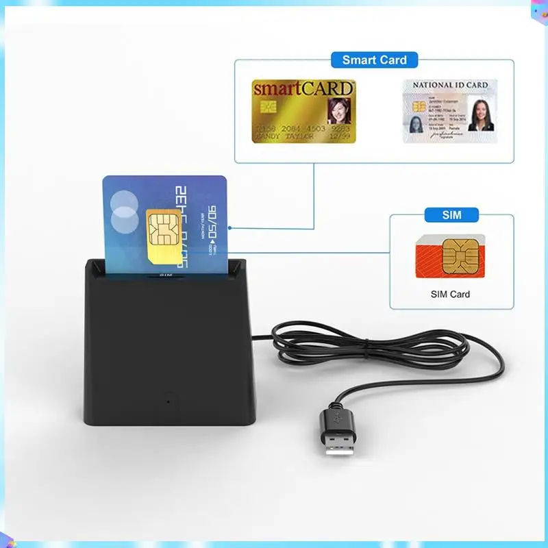 

N93R USB Smart Card Reader ISO7816 Chip For Bank Card ID Card Class A, Class B And Class C (5V, 3V And 1.8V) Smart Cards