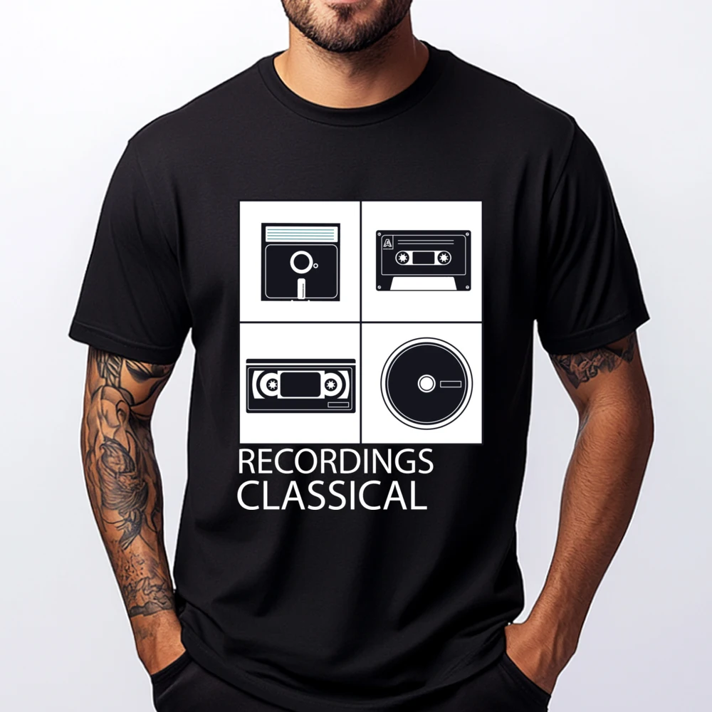 

Vintage Audio Cassette Clothing Luxury T Shirt Cotton Comfort Designer Clothes National Flag Day Graphic Tees