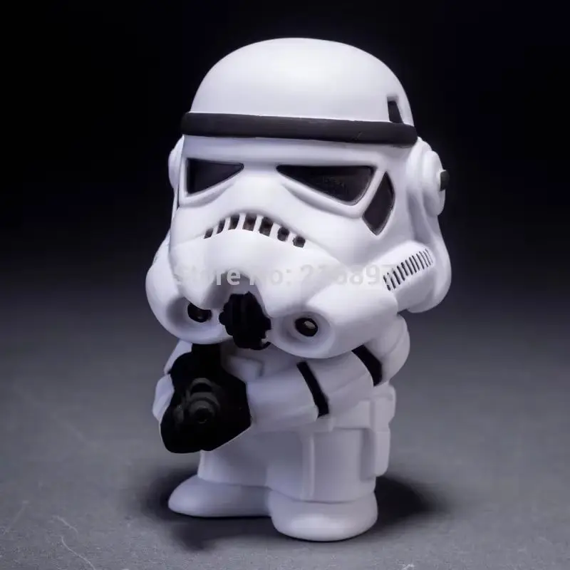 10cm Cute Style Star War Darth Vader & STORM TROOPER Kawaii Movie Action Figure Model Toys Black White Soldier Model For Childre