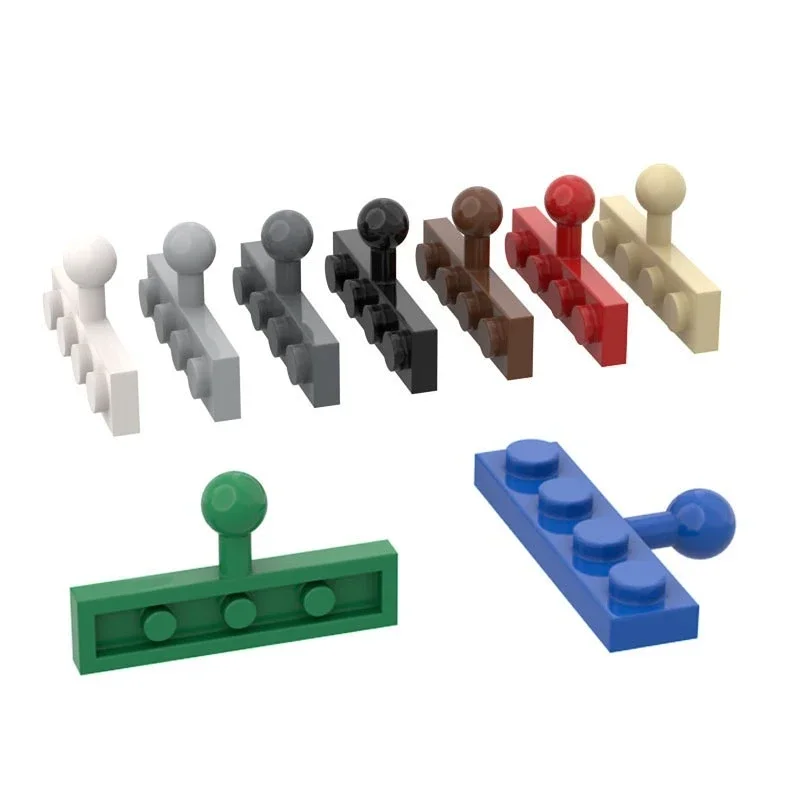 WeBrick 10Pcs  Parts 3184 Plate Special 1 x 4 with Towball High-tech Assembly Building Blocks Compatible Accessories Kids s