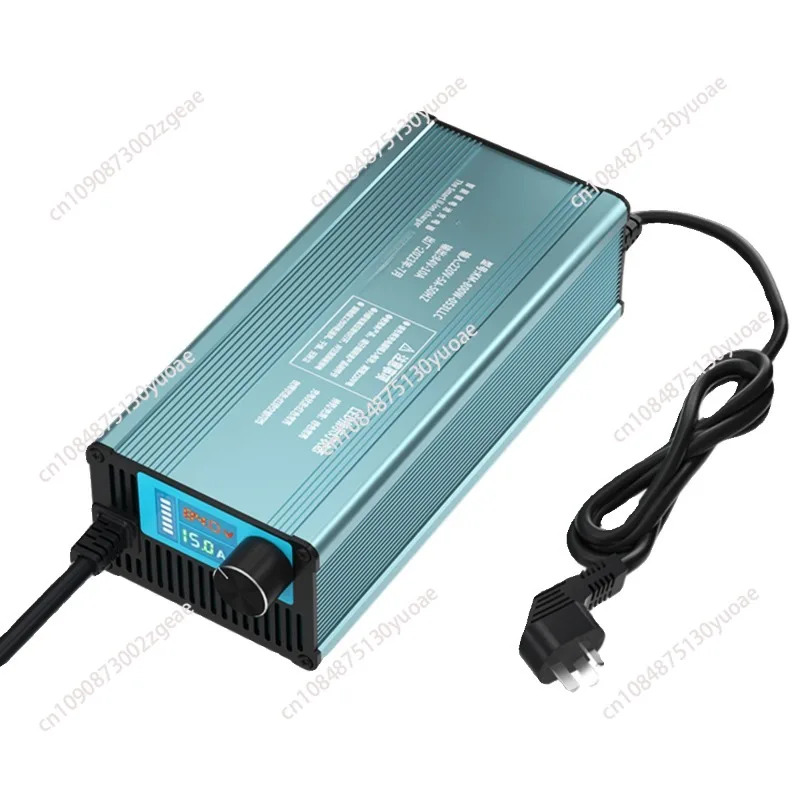 Current and voltage adjustable lithium battery charger 72V60V48V aluminum case 10a15A