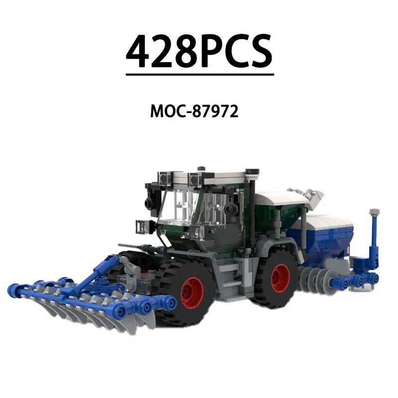 

MOC-236992 Block Cultivator Seeder Tractor Model, 428 Pieces, Children's Educational Birthday Christmas New Year Toy Gift