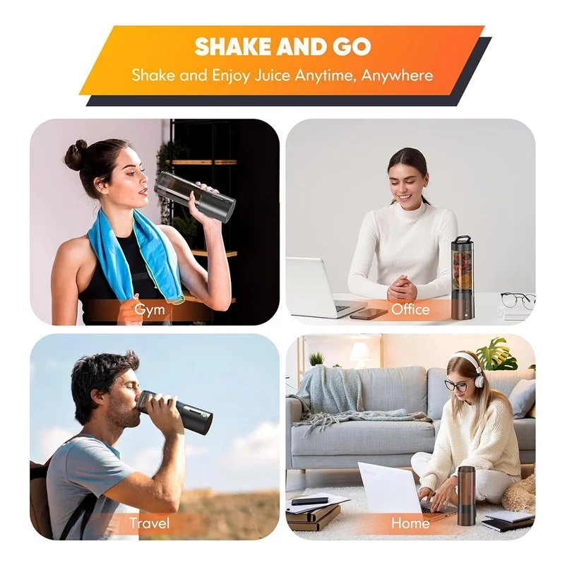 

Portable Blender, Personal Size Blender For Shakes And Smoothies With 6 Ultra Sharp Blades, 16 Oz USB Rechargeable