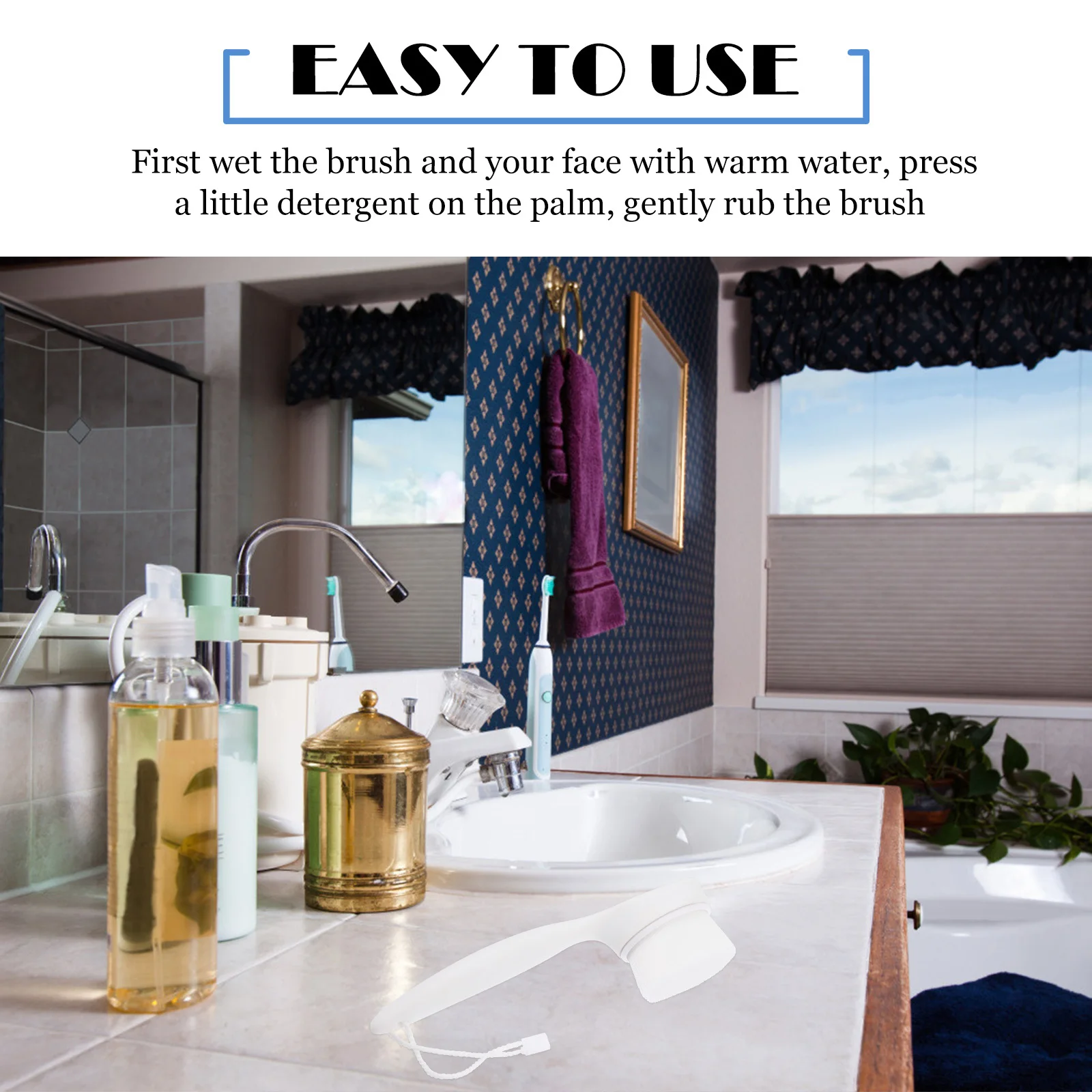 فرشاة تنظيف الوجه اليدوية لتنظيف المسام العميقة وتقشير بقايا الزيت وتحسين نسيج البشرة والاستخدام اليومي #1