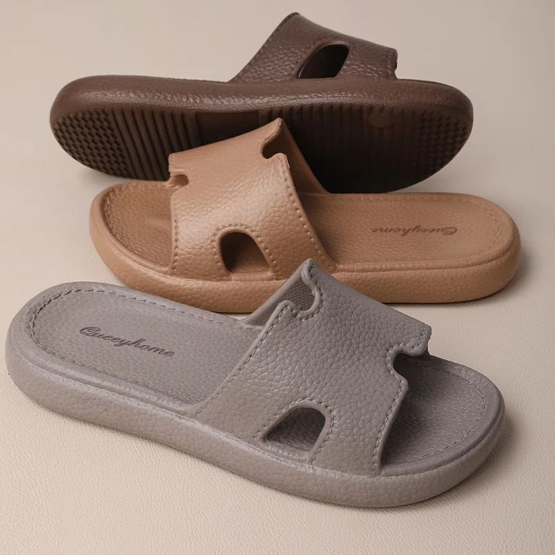 2025 Fashion Women's Leather Pattern EVA Sandals Non-Slip Soft Sole Slippers Outdoor Indoor Mules Comfortable Slide Shoes