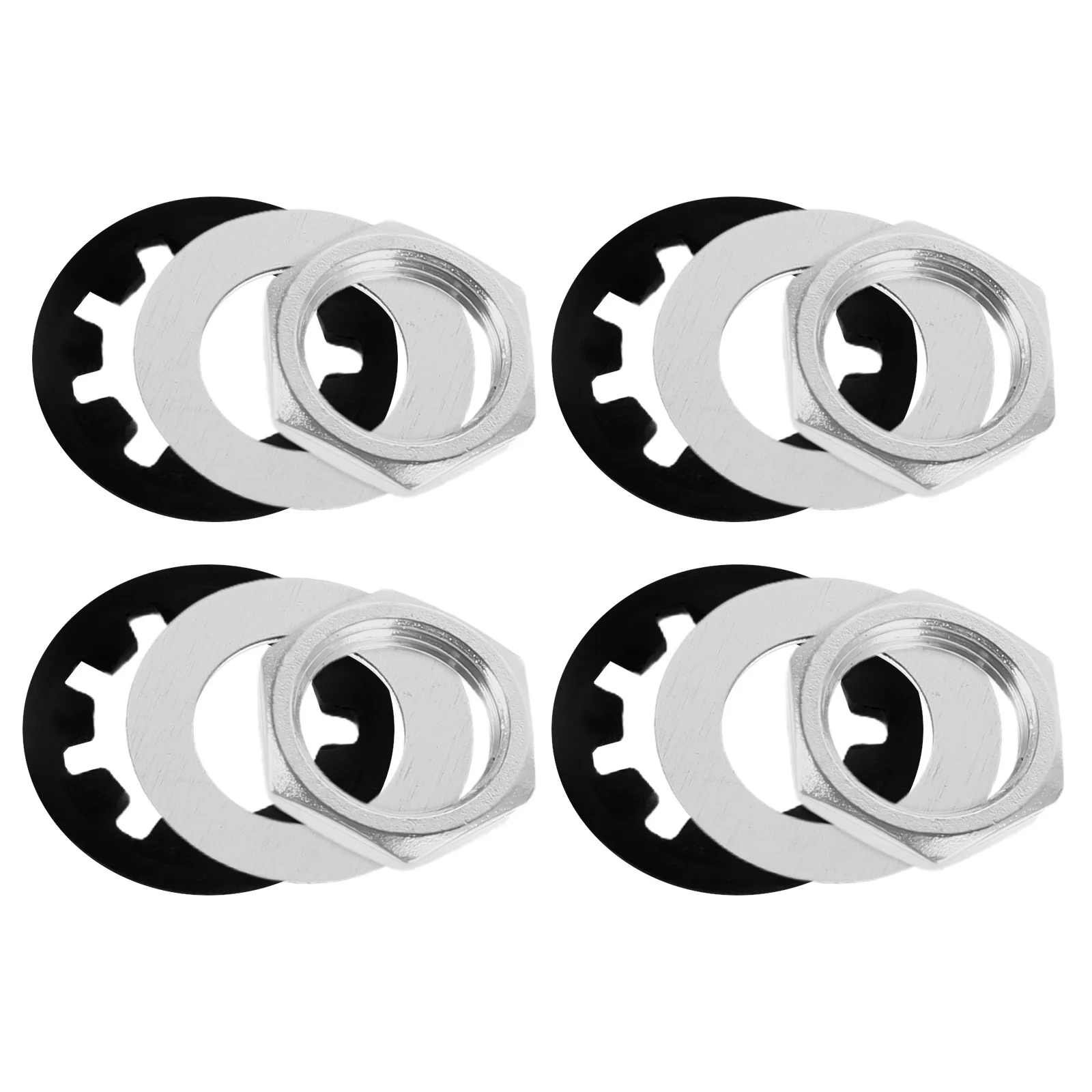 

4Set Electric Guitar Potentiometer Nut Washer Kit Star Brass Input Jack Socket Nuts DIY Guitar Accessories Set Repair Parts