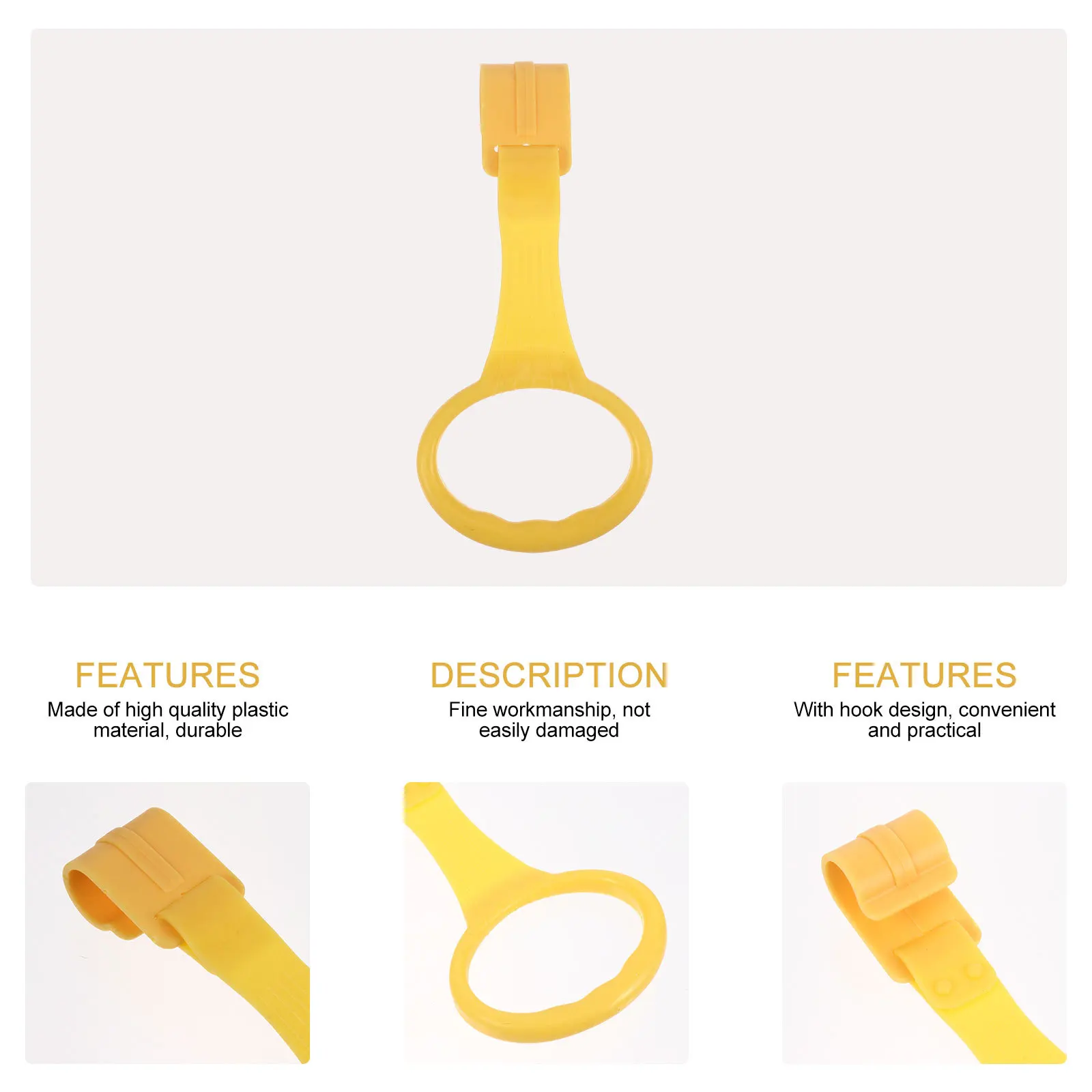 4 Uds. Anillos de tracción para bebé, anillos de seguridad portátiles de pie, Clip de borde liso en la cama de bebé, cuna de guardería, herramienta de entrenamiento infantil, colores brillantes