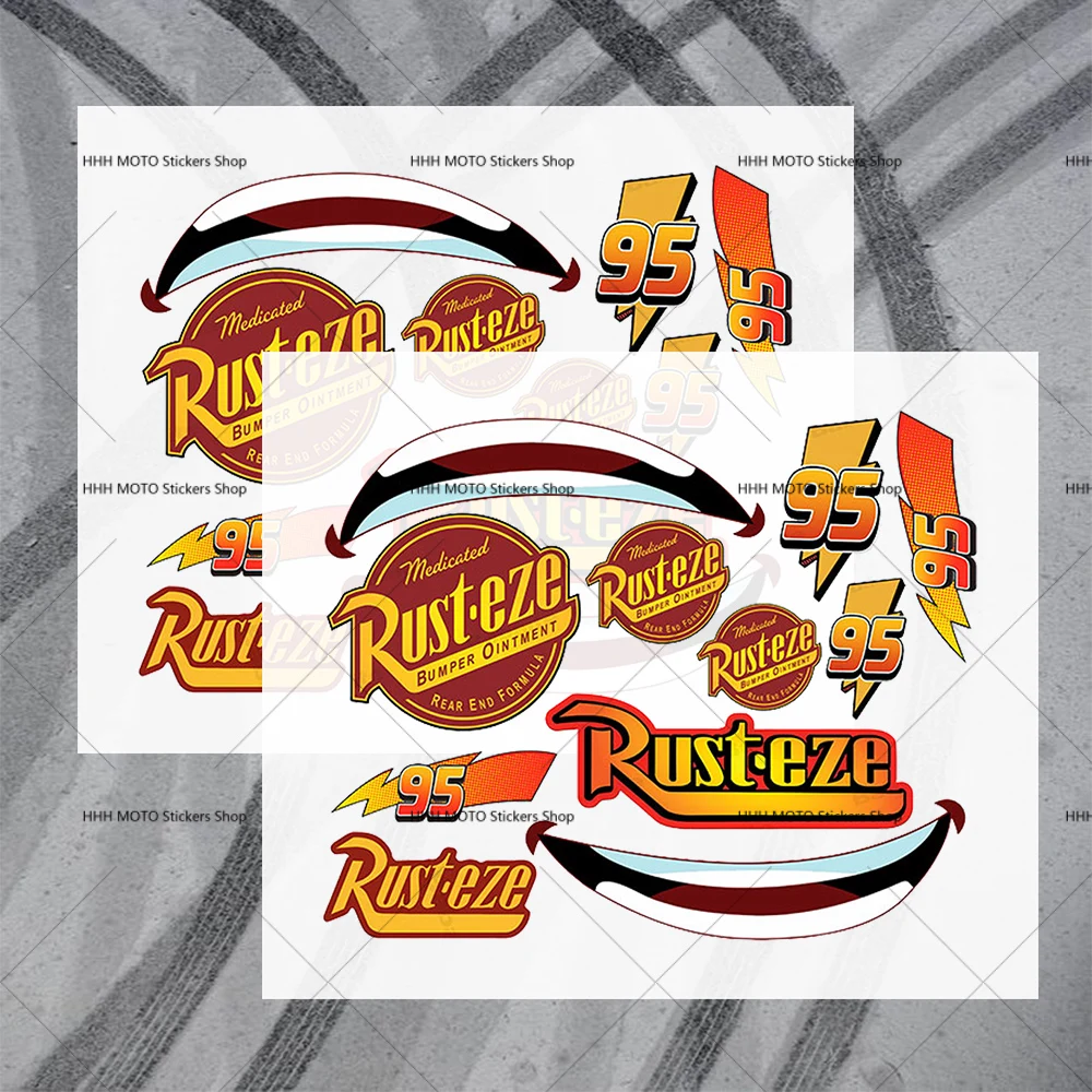 Pegatinas de motocicleta adecuadas para cascos, tanques de combustible de coche, cuerpo de vehículo, papel autoadhesivo impermeable para R-RUSTEZES