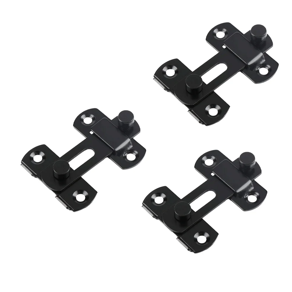 

3pcs Door Lock Hardware Sliding Buckle Bolt Latch Heavy Barn Toggle Stainless Steel Durable Security For Wood Metal Doors