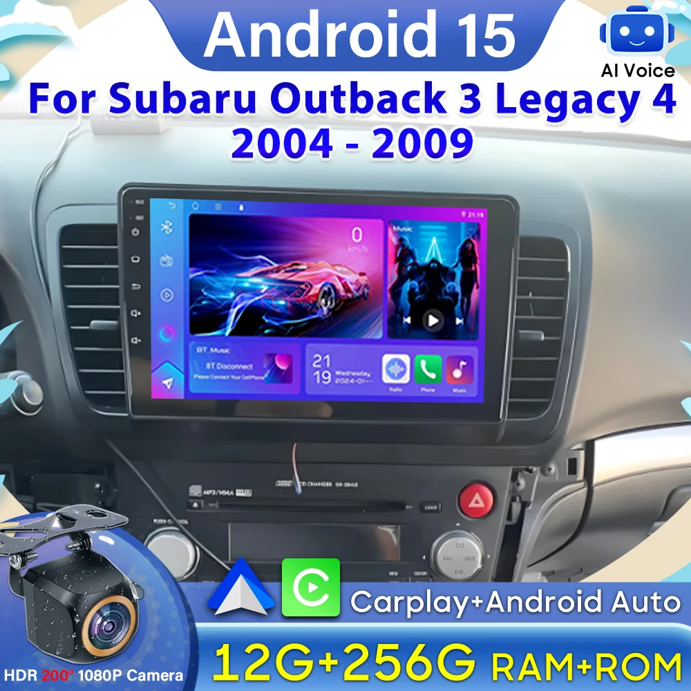 

Android 15 Carplay For Subaru Outback 3 Legacy 4 2004 2005 2007 2008 2009 Car Radio Video Car Monitor GPS Navigation Stereo DSP