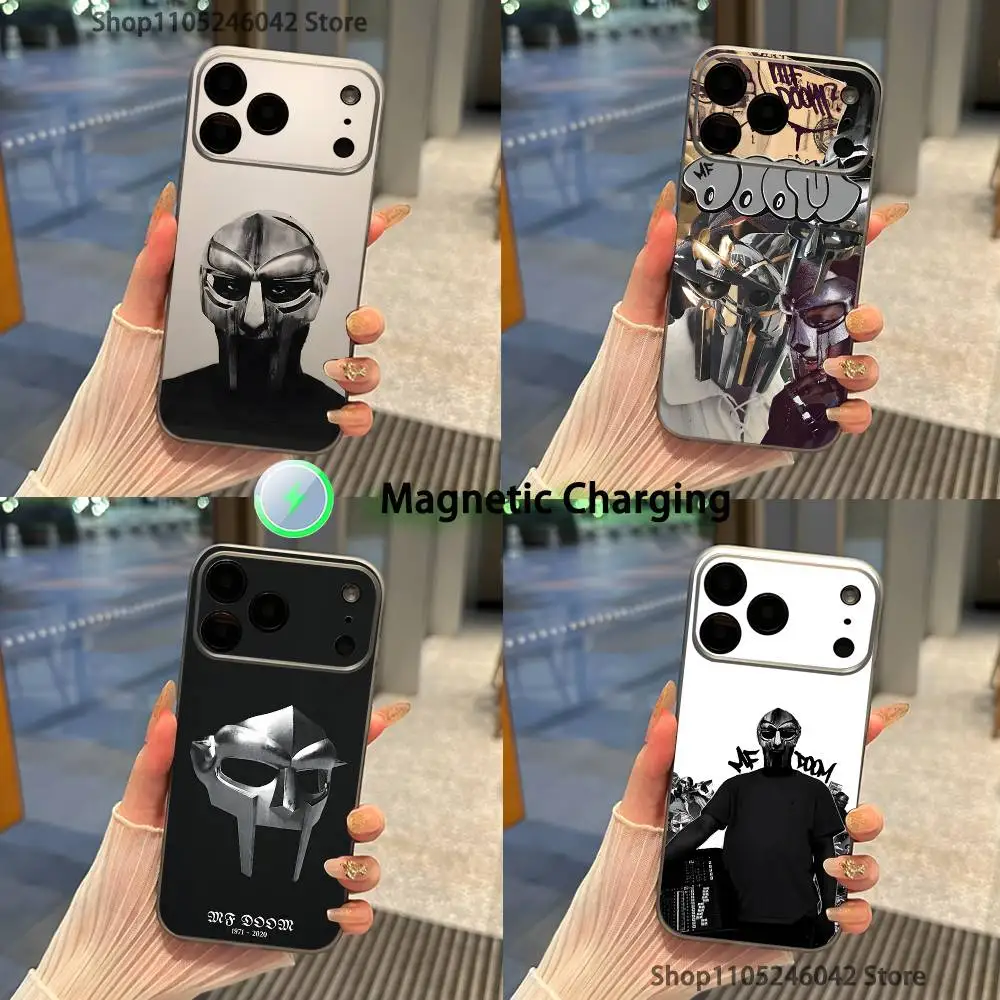 

Rapper MF D-DOOM For iPhone 17,16,15,14,13,12,11,Pro,Max,Plus Transparent gray Phone Case Magnetic Wireless Charging