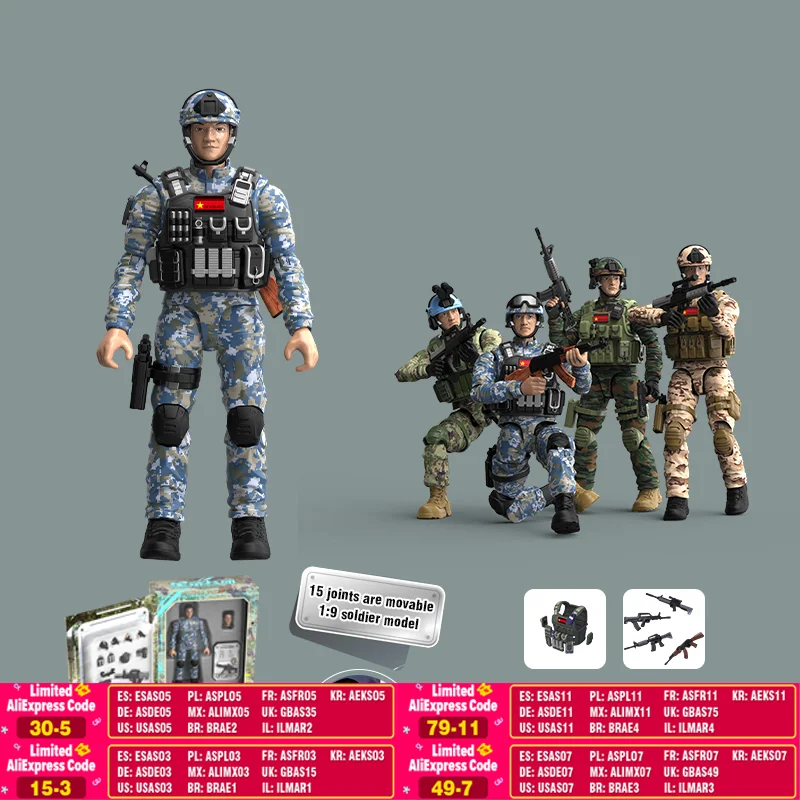 

Army Men Soldiers Action Figure Movable Action Figures Play set Military Weapons Modle For Kid Boy Children Gifts