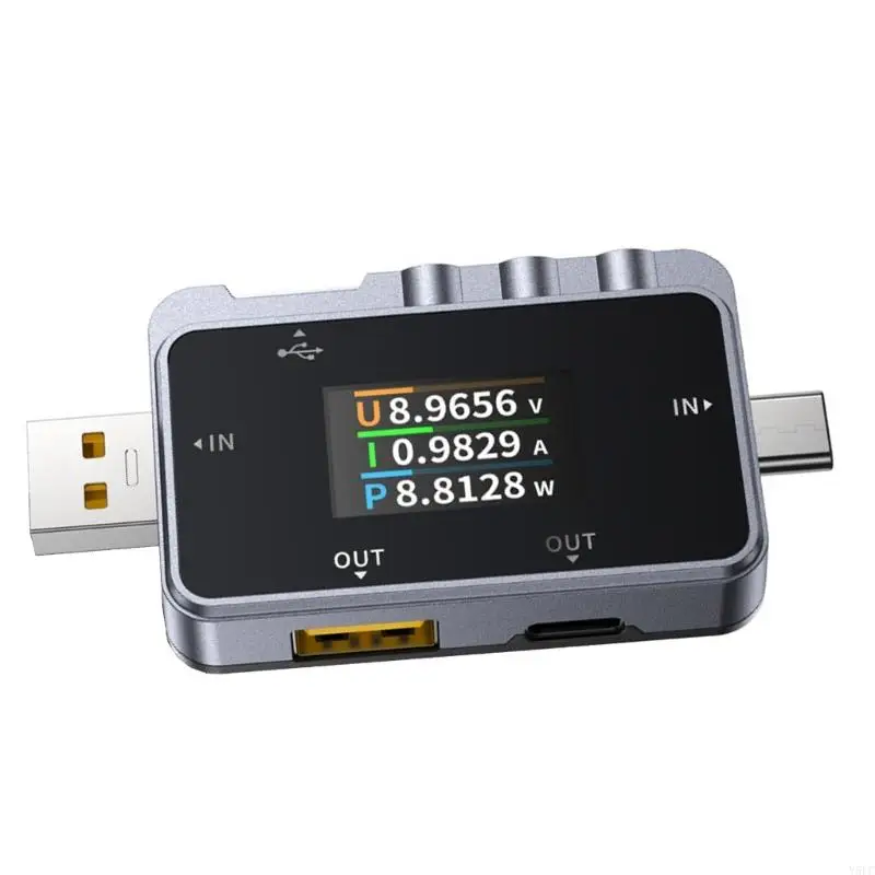 MultiInterface Digital Voltmeter Ammeter USB Type C Power Meter With High Accuracy For Electronics Wide Viewing Angles