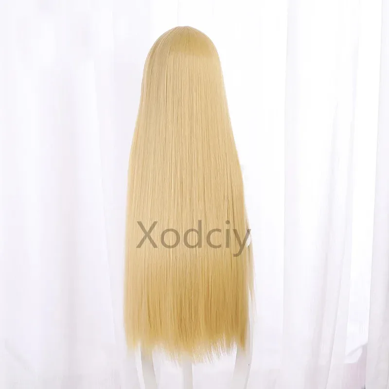 ¡Ama vive!Superestrella!! Peluca de Cosplay Heanna Sumire, peluca amarilla de 80cm de largo, pelo de fibra sintética térmica con gorro de peluca gratis