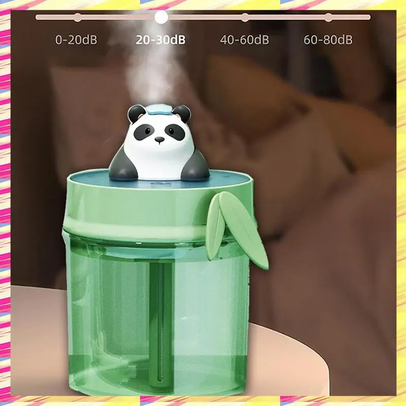 ABJJ Panda High Capacity USB Maker Atomizer Mute Ultrasonic Humidificador For Kids Gift Green