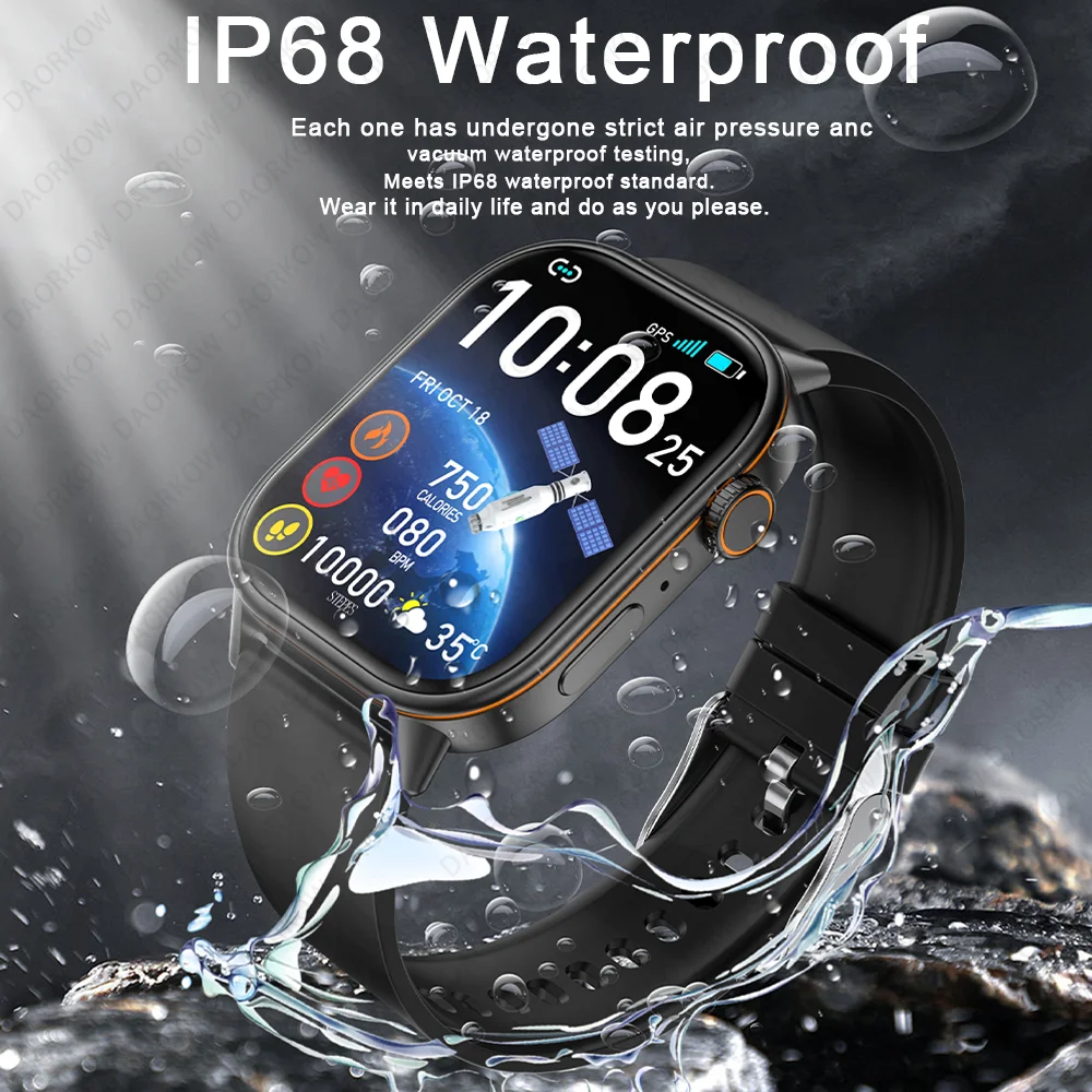 2025 Military GPS Smart Watch Men Flashlight Compass Waterproof Outdoor Sports Tracker Bluetooth Call Smartwatch For Android IOS