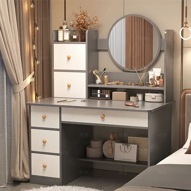 Bedroom Antique Dressing Table Vanity Mirror Drawer Classic Dressing Table European Drawer Storage Aparadores Furniture Makeup image 5