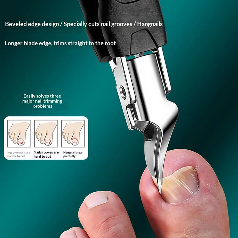 3-In-1 Anti-splash Nail Clippers Multi-style Ingrown Toenail Cuticle Cutter Diagonal Pliers Household Nail Trimmer Manicure Tool