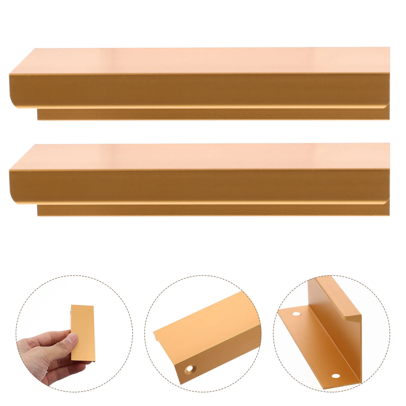 

4pcs Invisible Cabinet Metal Finger Edge Pulls Modern Rustproof Pull Handles For Wardrobe Bookcase Kitchen Furniture Handles