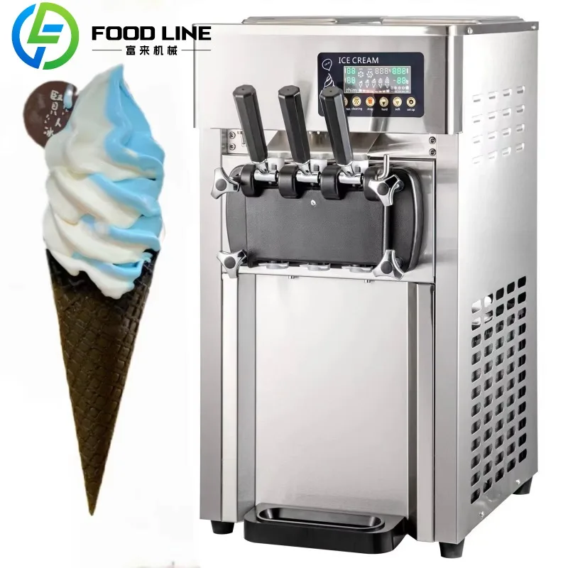 Professional Soft Serve Machine Commercial Grade Frozen Dessert Dispenser with Automatic Mixing