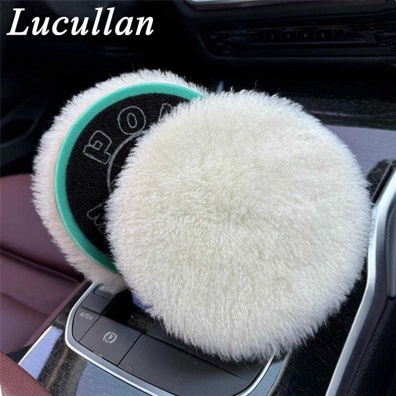 Pop Logo White Medium Wool Buffing Pads 6 Inch (150mm) Polishing Pads Perfect For Rotary Polisher Pads
