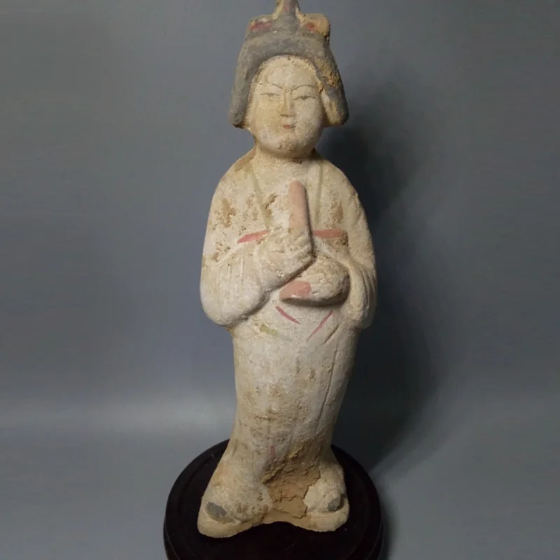 Antique-Style Tang Dynasty Pottery Figurine of A Plump Girl Antique Collectibles, Porcelain, Collectible Ornament