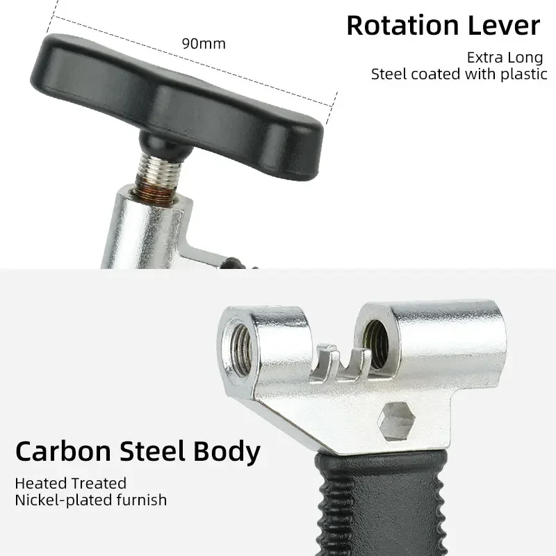 Deemount Bike Chain Breaker W/ Spare Pin N Hook Single 6/7/8/9/10/11/12 Speed Chain Install Disassembly Tool