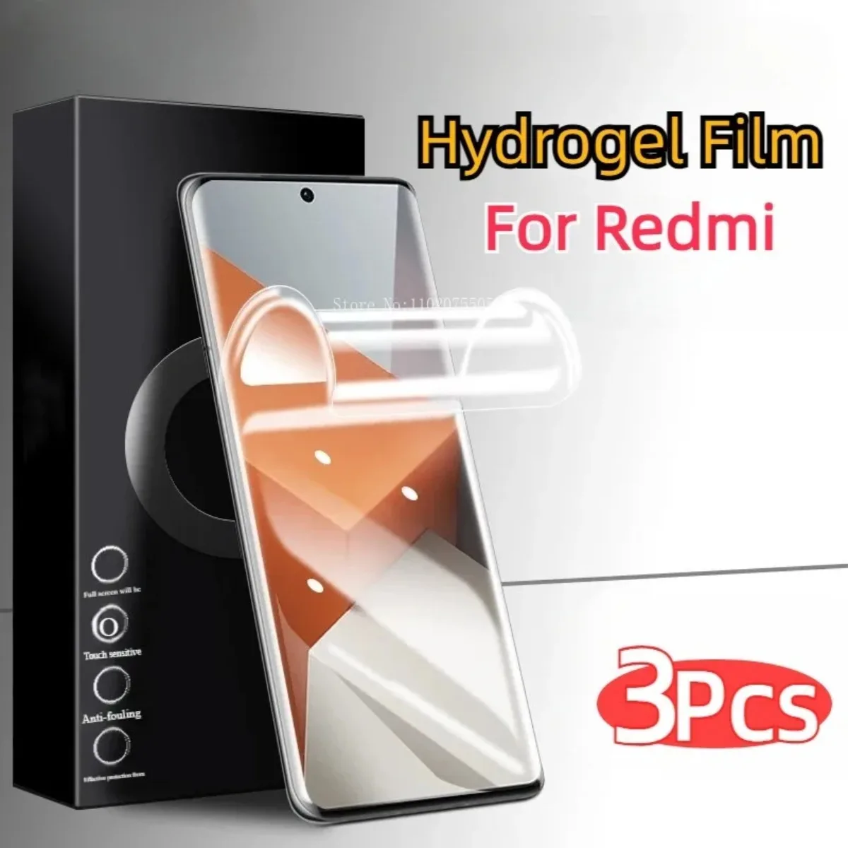 3Packs TPU Hydrogel Film Screen Protector for Xiaomi Redmi Note 13 Pro Plus 12 11 10 9 Pro Screen Protector Film