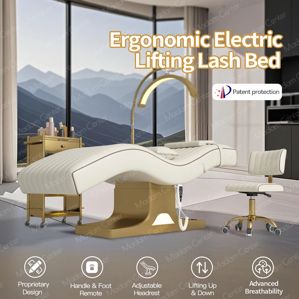 Curved Eyelash Lashista Stretcher Bed Camilla Cama Lash Massage Cosmetic Table Eyelash Extension Bed Chair