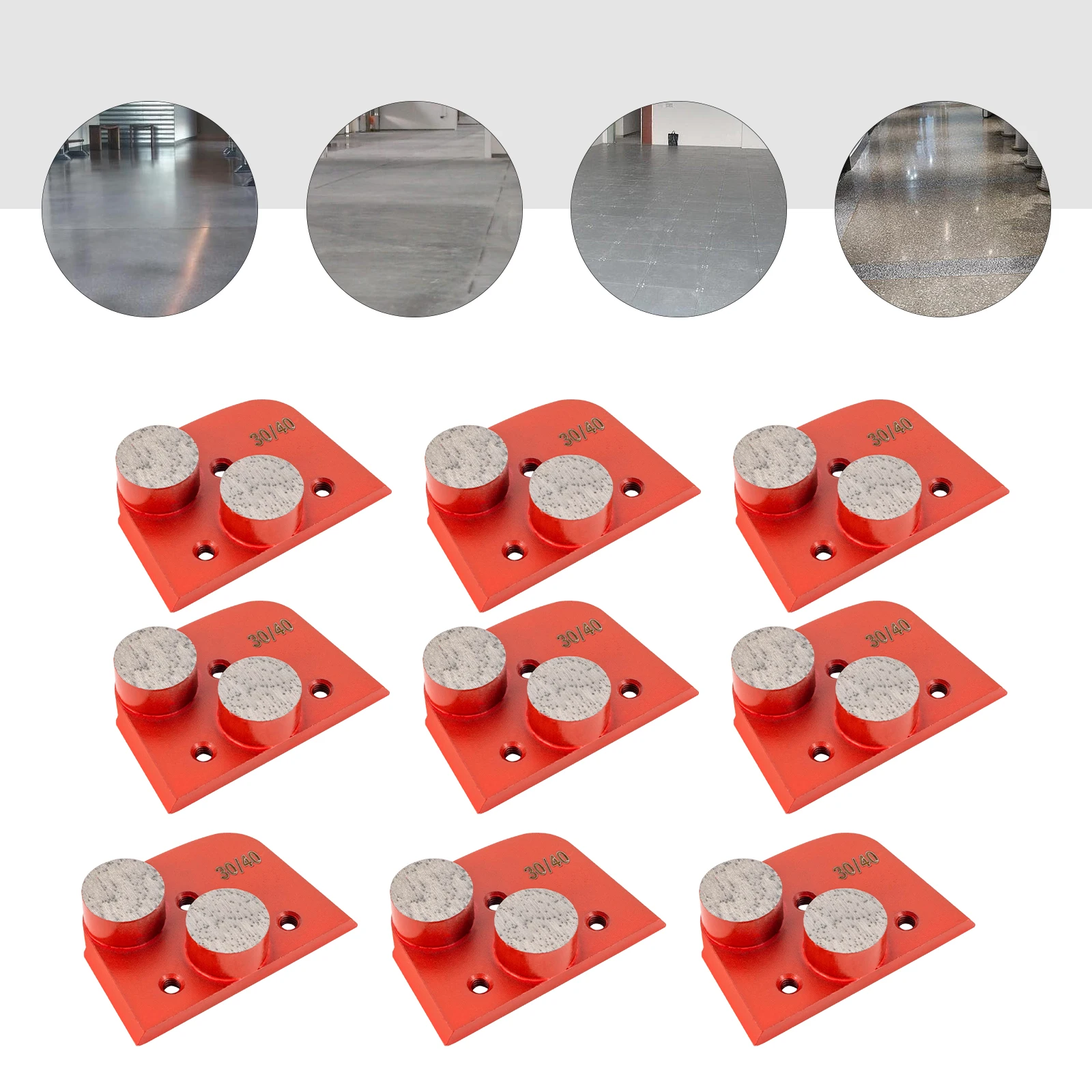 9PCS Grinder Grit 30/40 Concrete Grinder Diamond Grinding Wheel Disc Metal Bond Scraper Abrasive Tooling for Lavina Edco Floor