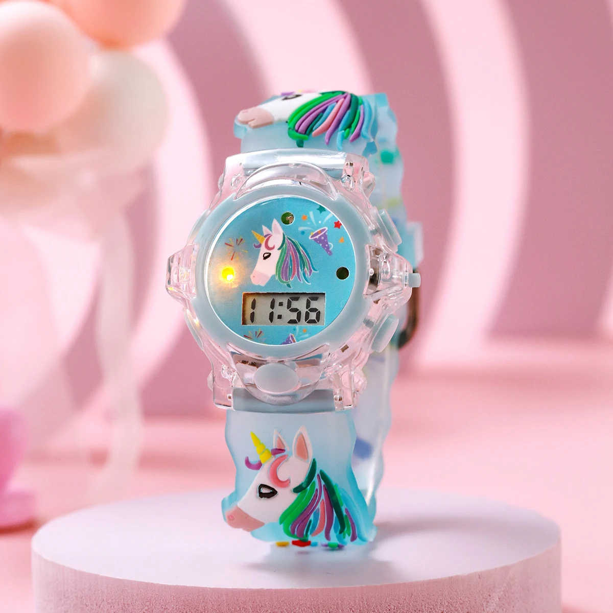 

Модные, милые, креативные электронные наручные часы с силиконовым ремешком и единорогом в пластиковом корпусе, подходят для Рождества и Хэллоуина