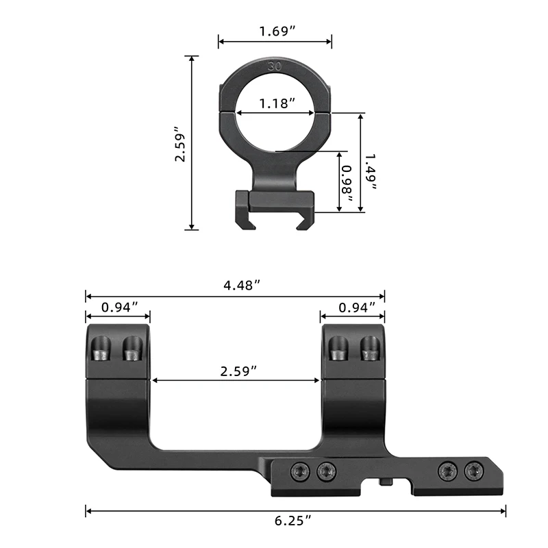 FANAUE One Piece Scope Mount 30mm 0 MOA Mounts For Rifle Sight For Picatinny Rail Precision Shooting Hunting Sights Accessories