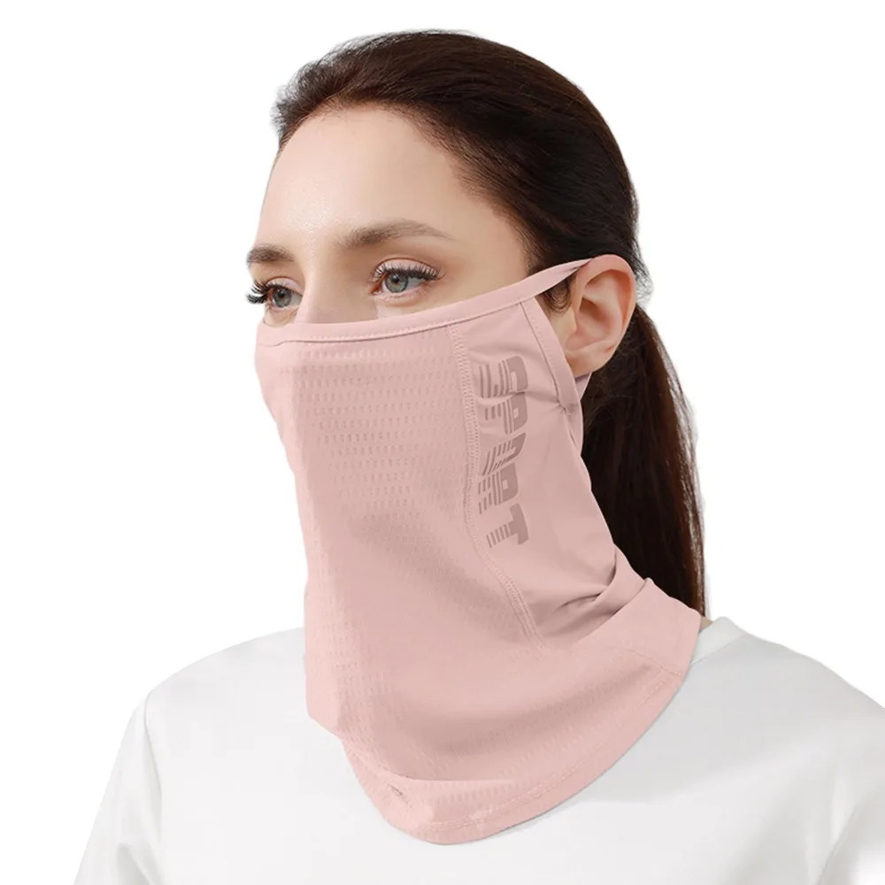 

Модная летняя маска из ледяного шелка, сетчатая ветрозащитная балаклава для защиты шеи от солнца, для спорта, велоспорта, походов