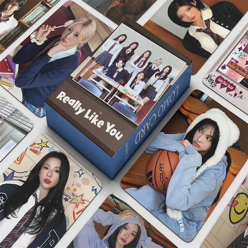 55pcs/set BABYMONSTER Album LOMO Card REALLY LIKE YOU Postcard Greeting Card ASA AHYEON Photo Card Girls Collection Gift