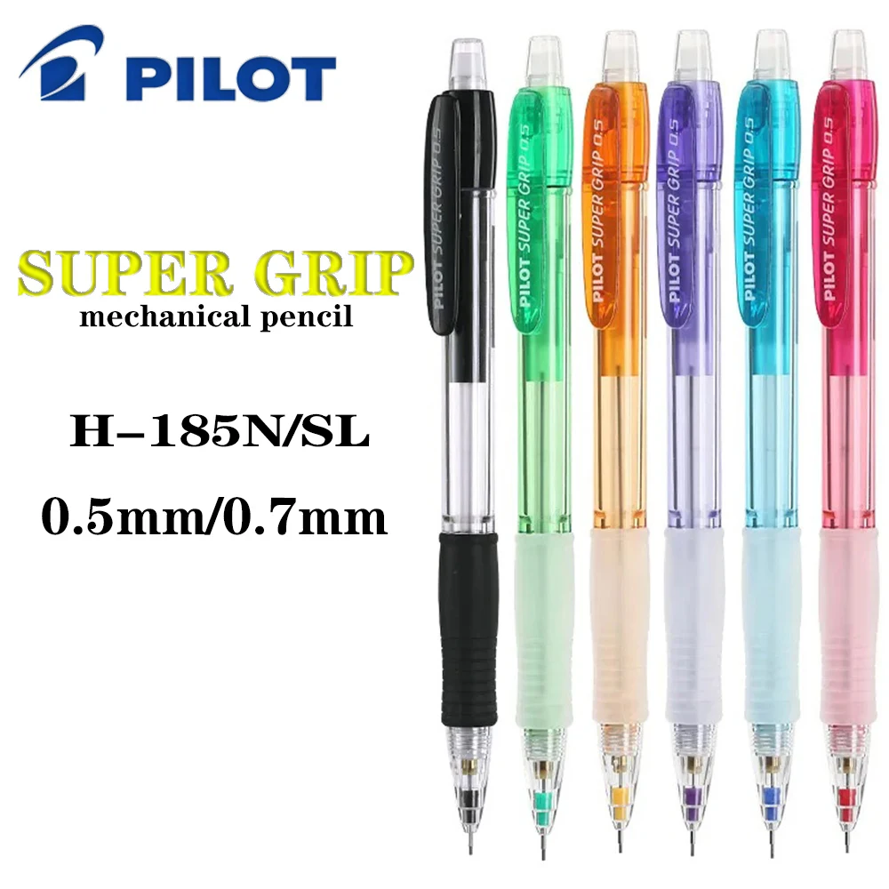 1PC PILOT Mechanical Pencil H-185 0.5/0.7mm Mouth Retractable Low Center of Gravity Back To School Kawaii Stationery Cute Pencil