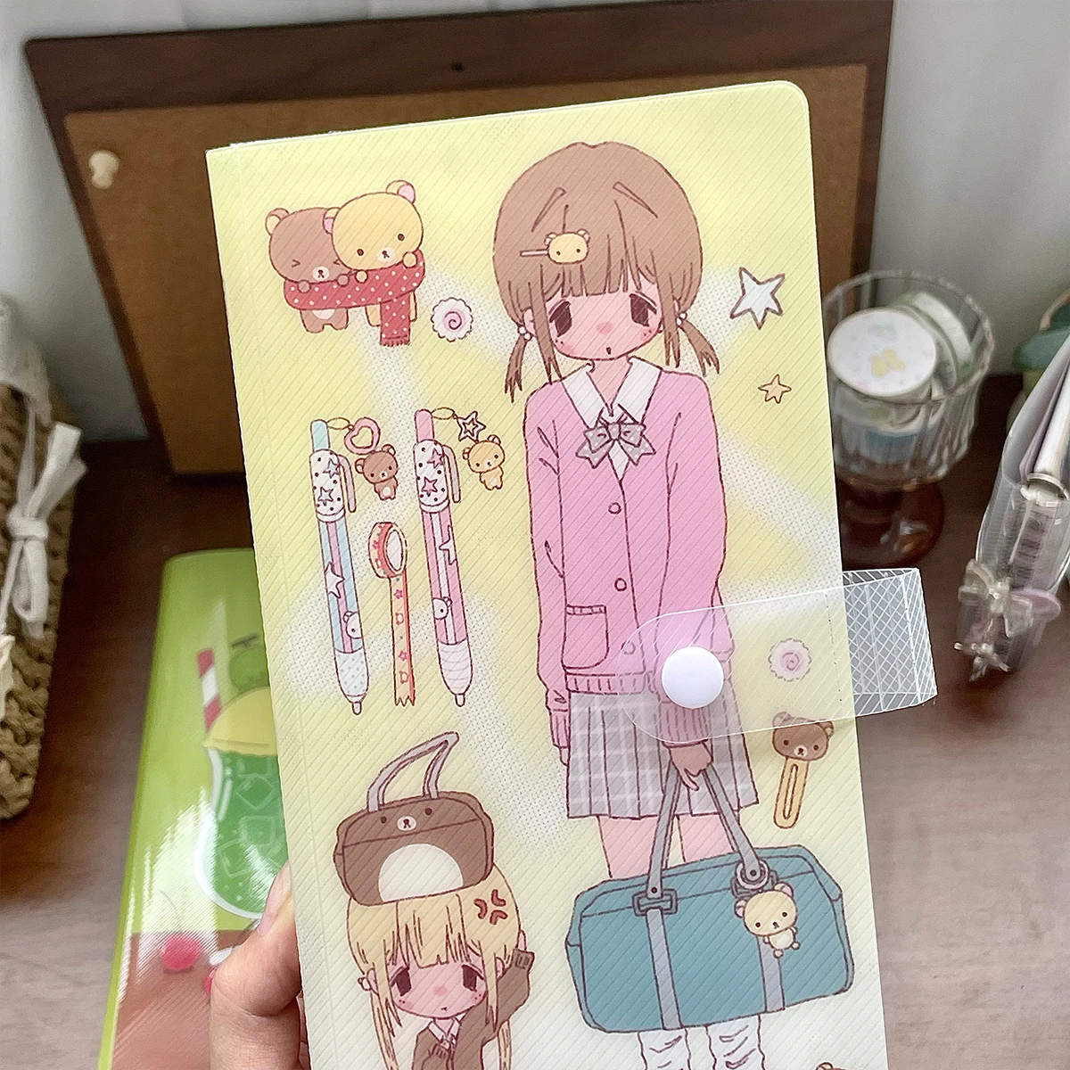 A5 half Sticker Storage Album Kawaii Animal Folder Cute Sticker Storage for Scrapbooking Material Storage 40 Pages