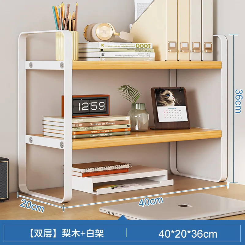 Desktop Shelving Iron Art Table Bookcase Desk Storage Small Shelf Student Dormitory Cosmetics Organizer Office