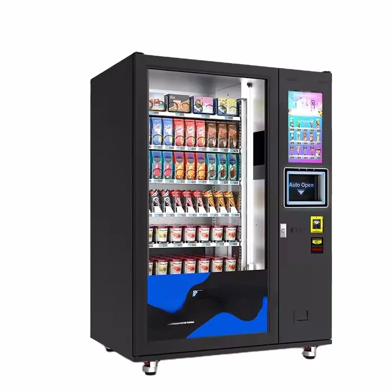Black Automatic Diepvries Voedsel Automatic Frozen Food Vending Machine Food Distributor