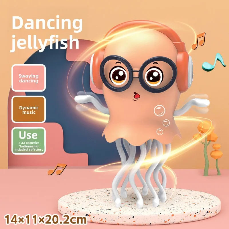 ปลาหมึกเต้นรำวิเศษ สามารถเต้นได้ ปลาหมึกไฟฟ้าข้ามพรมแดน ของเล่นเด็กเรืองแสงคลายเครียดสุดฮา