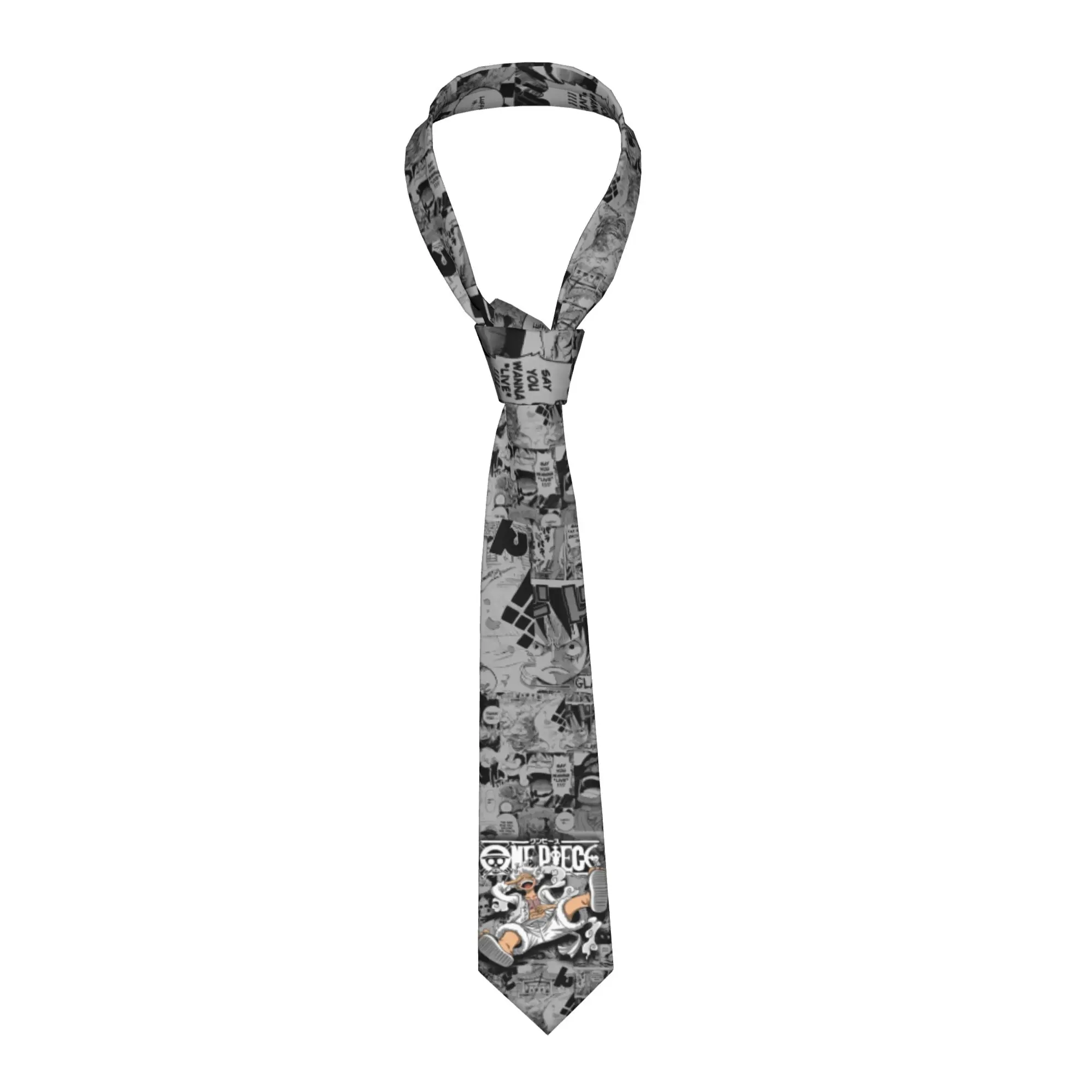 Monkey D. Luffy Anime One Piece Men Necktie Casual 8 cm Neck Ties for Mens Suits Accessories Cravat Wedding Accessories Business