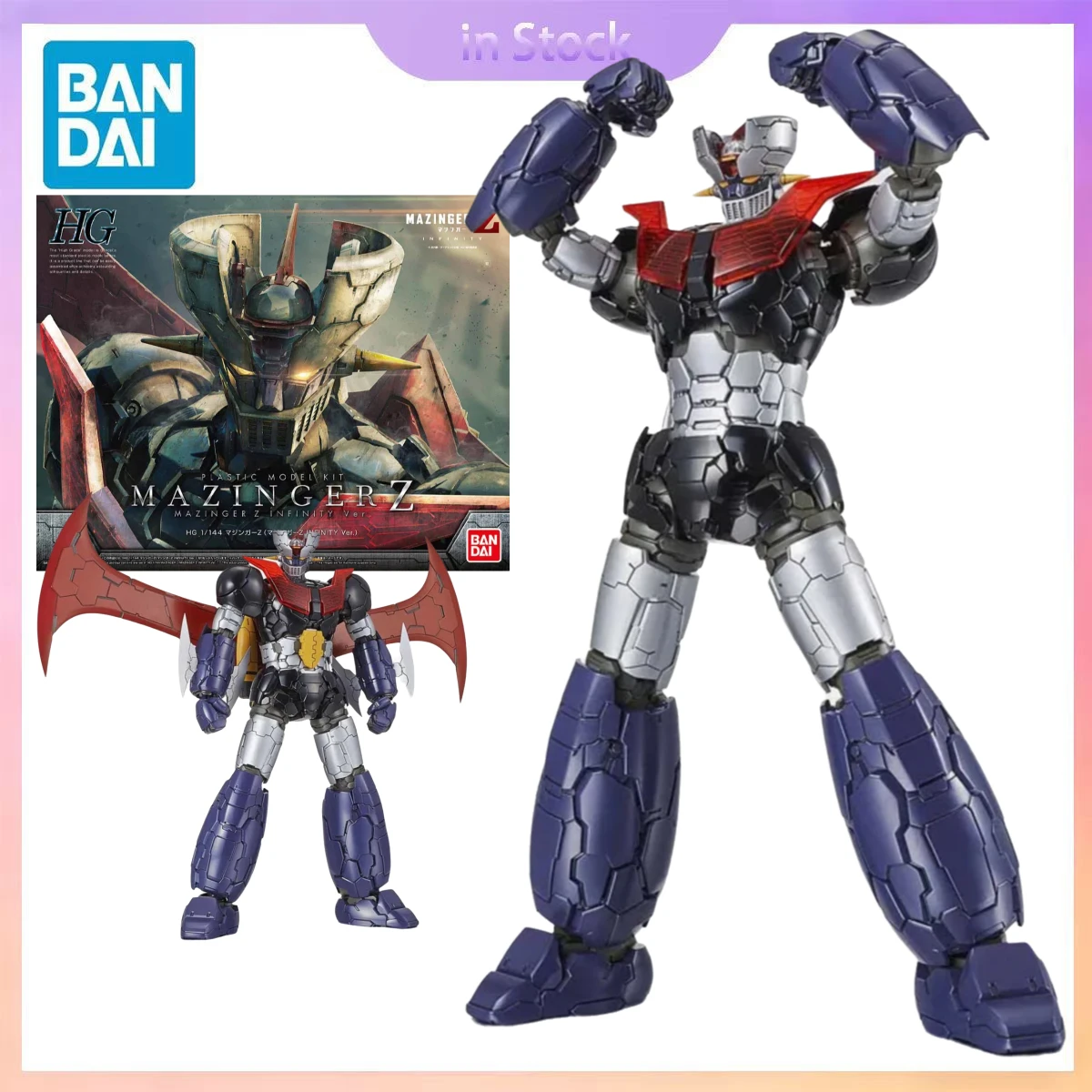 

Original Bandai Genuine In Stock Figures HG Mazinger Z Anime Collection Action Figure Model Kit Gift for Boy girl Assembly Model