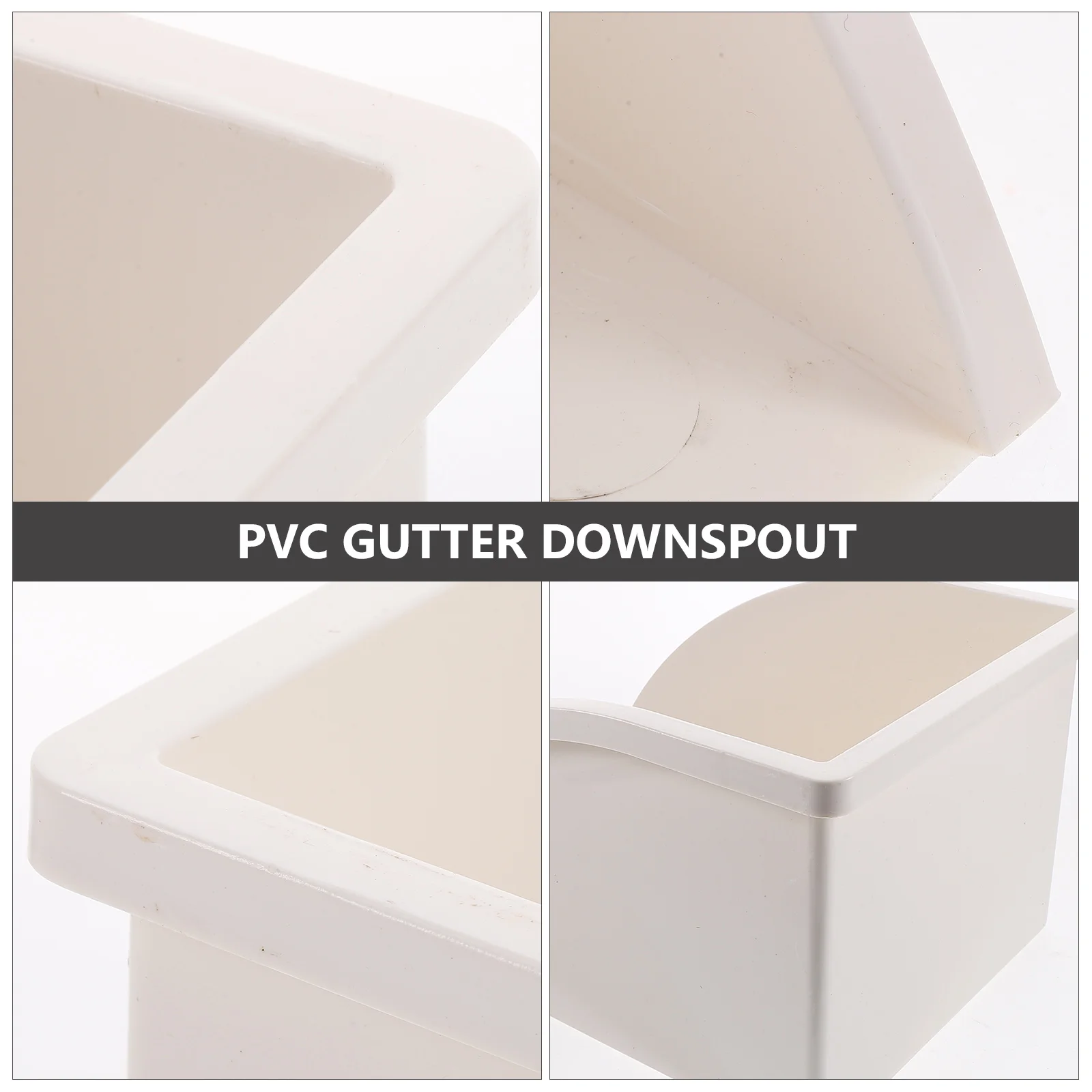 

Durable PVC Gutter Downspout Connector Easy Install Leak Proof Water Drainage Splash Block Rainwater Collection Barrel