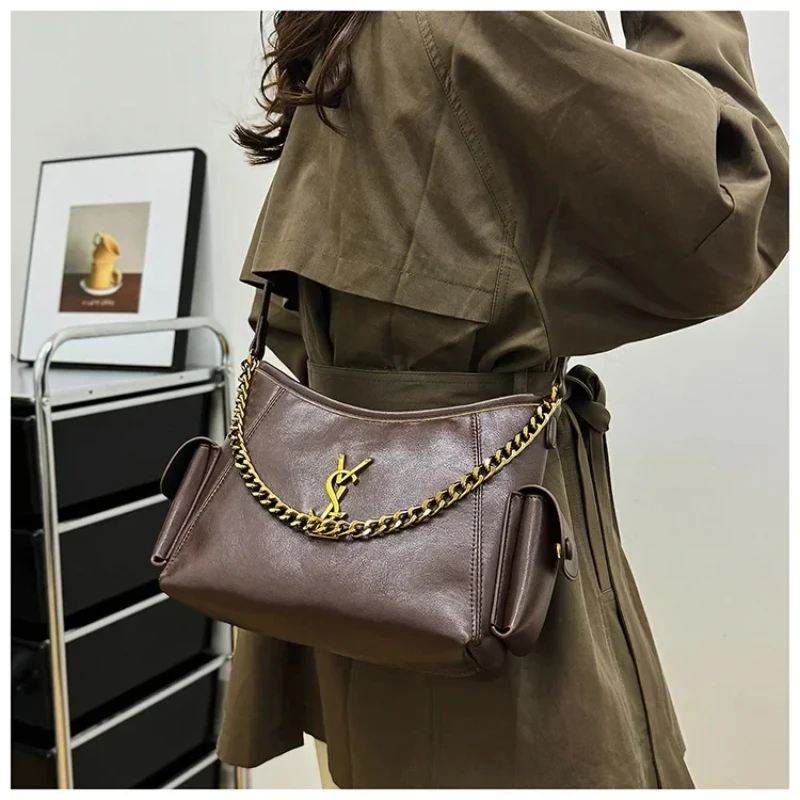 

New Luxury Senior Bag Simple Personality Leisure Chain Underarm Bag Trend Single Shoulder Crossbody Bag for Women