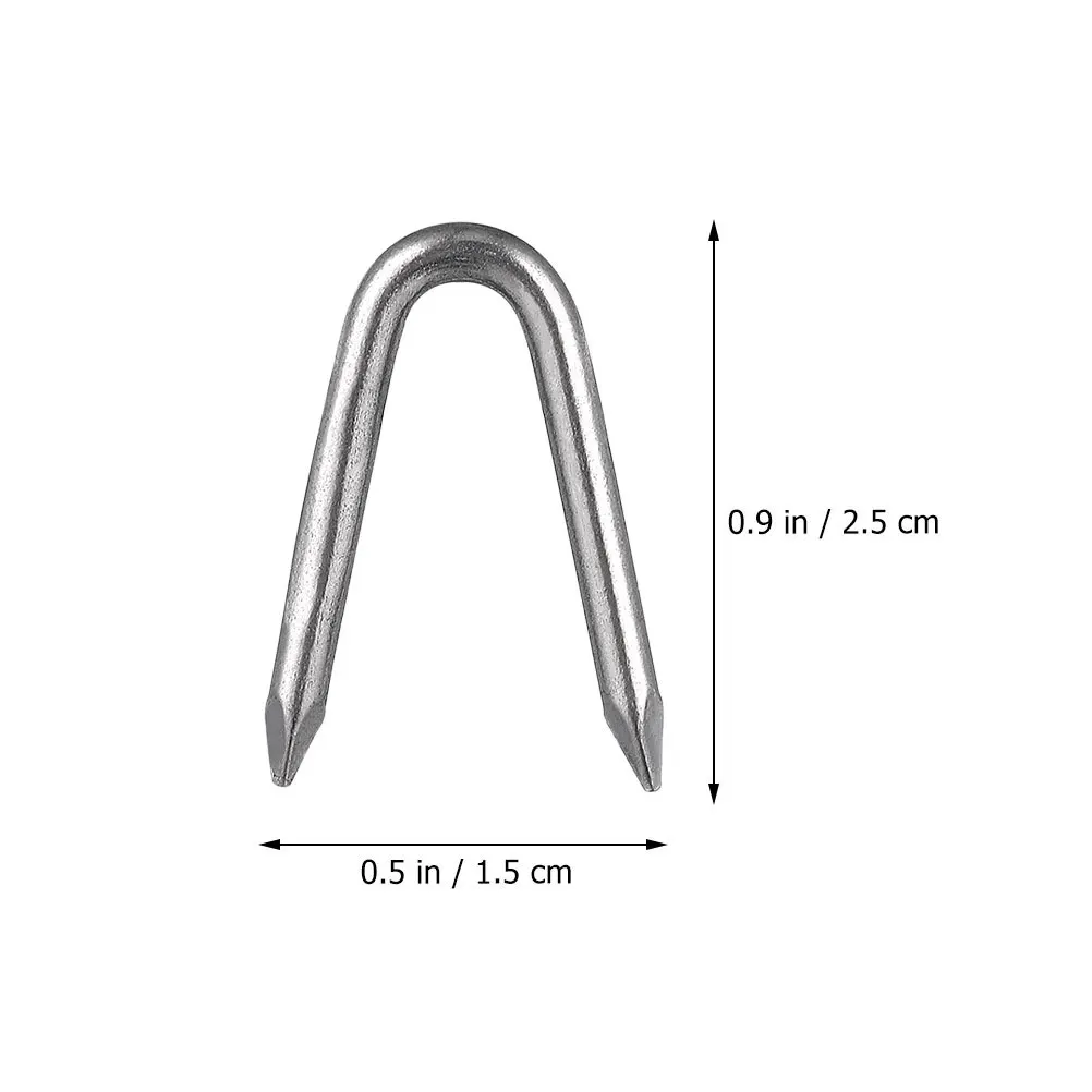 50 قطعة حصص معدنية على شكل حرف U مقاومة للصدأ سياج مسامير لزينة الحديقة المراسي الأرضية للاستخدام الخارجي حصص معدنية على شكل حرف U